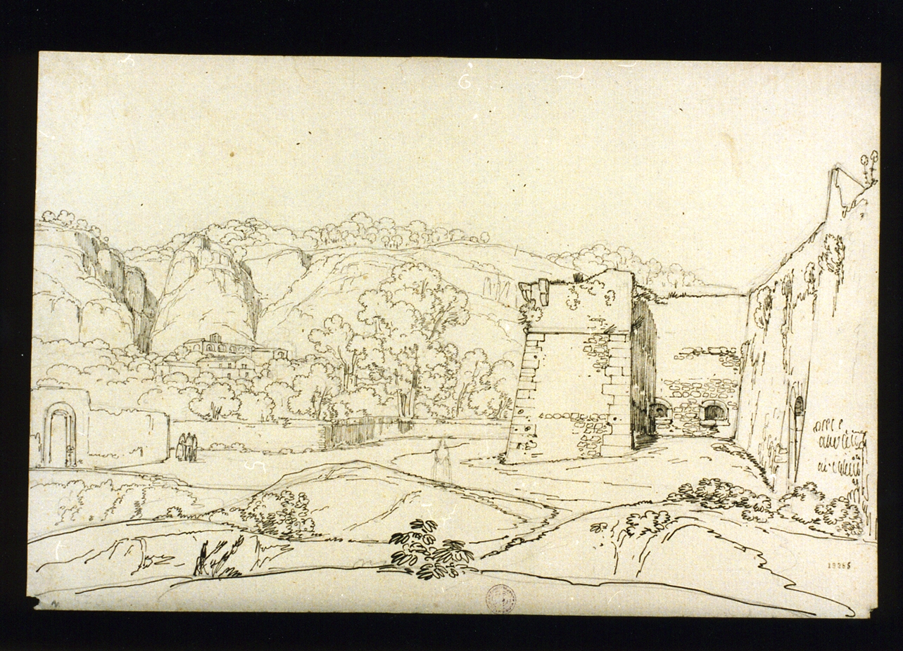 paesaggio (disegno) di Gigante Giacinto (secondo quarto sec. XIX)