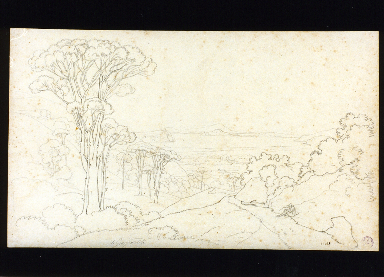 paesaggio (disegno) di Gigante Giacinto (secondo quarto sec. XIX)