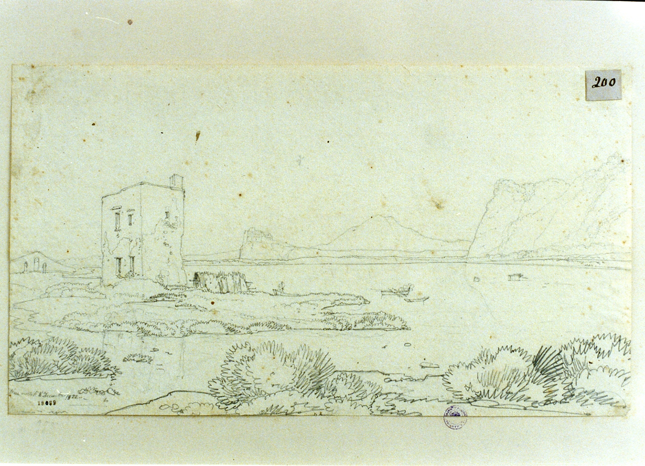 paesaggio (disegno) di Gigante Giacinto (sec. XIX)