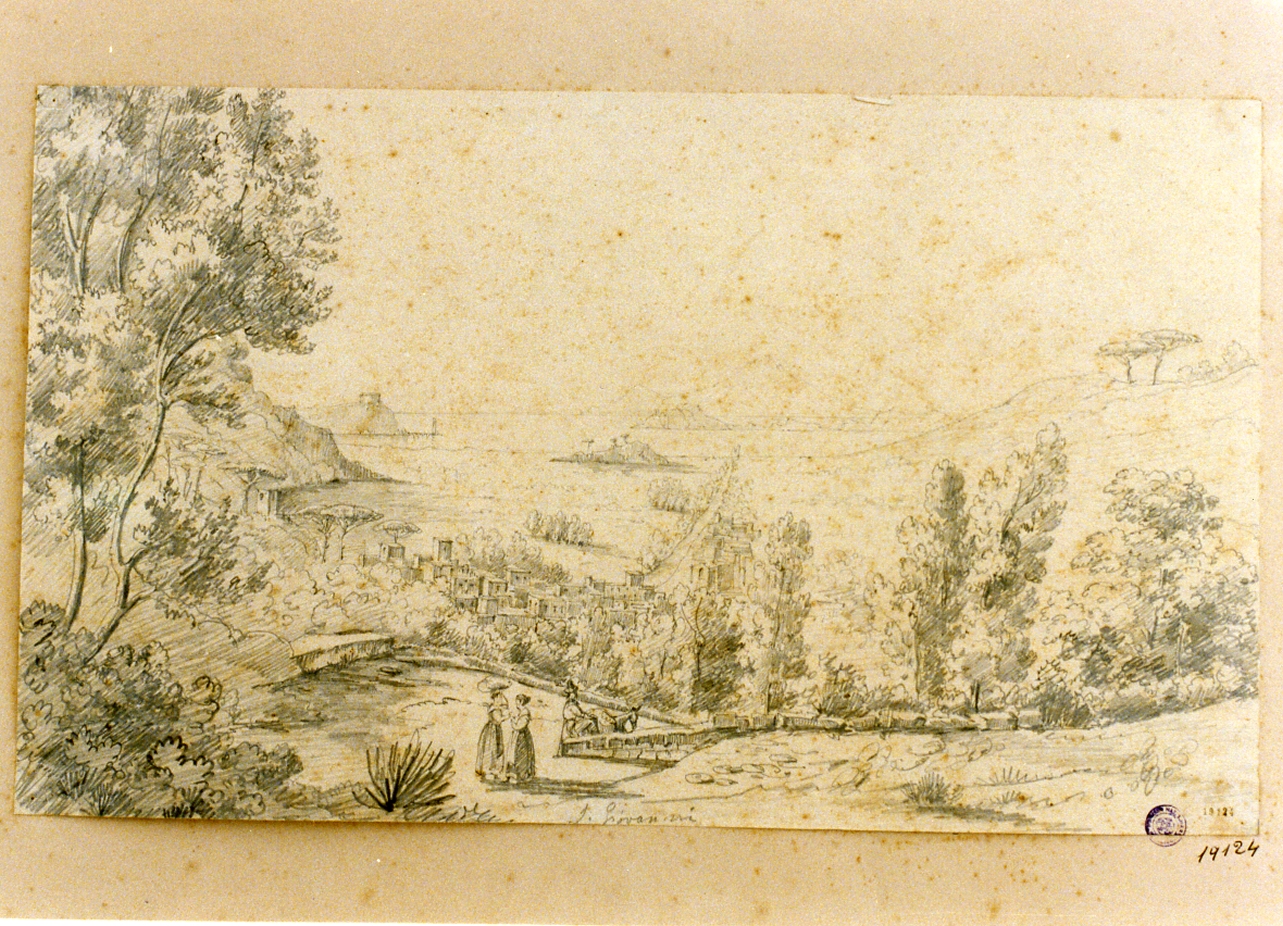 veduta del golfo di Pozzuoli (disegno) di Gigante Giacinto (secondo quarto sec. XIX)