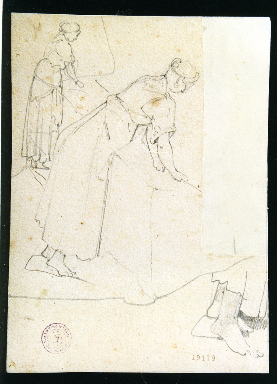 figura femminile (disegno) di Gigante Giacinto (metà sec. XIX)