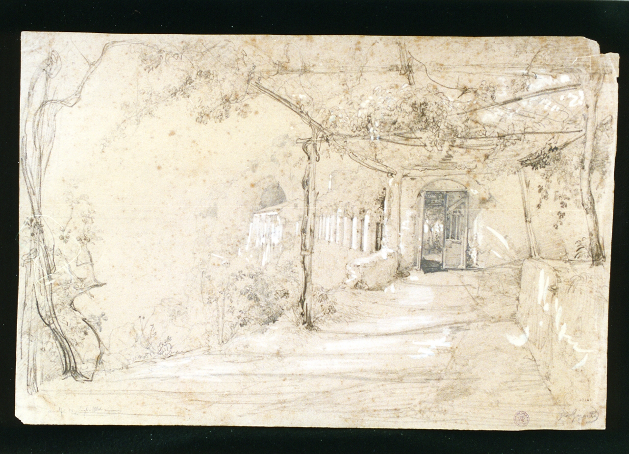 veduta di convento (disegno) di Smargiassi Gabriele (sec. XIX)
