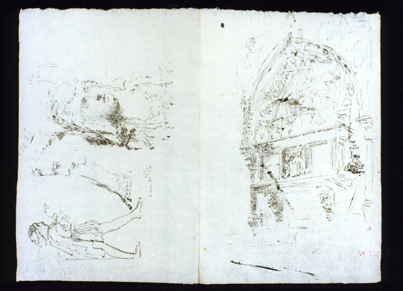 studio per sepolcro tombale (disegno) di Vetri Paolo (secc. XIX/ XX)