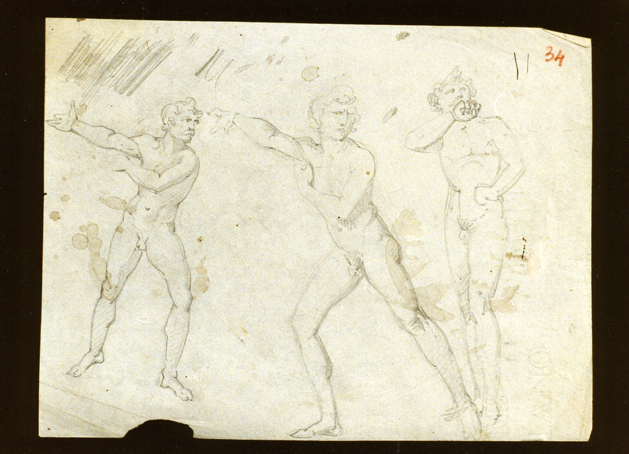 figura maschile (disegno) di De Vivo Tommaso (sec. XIX)