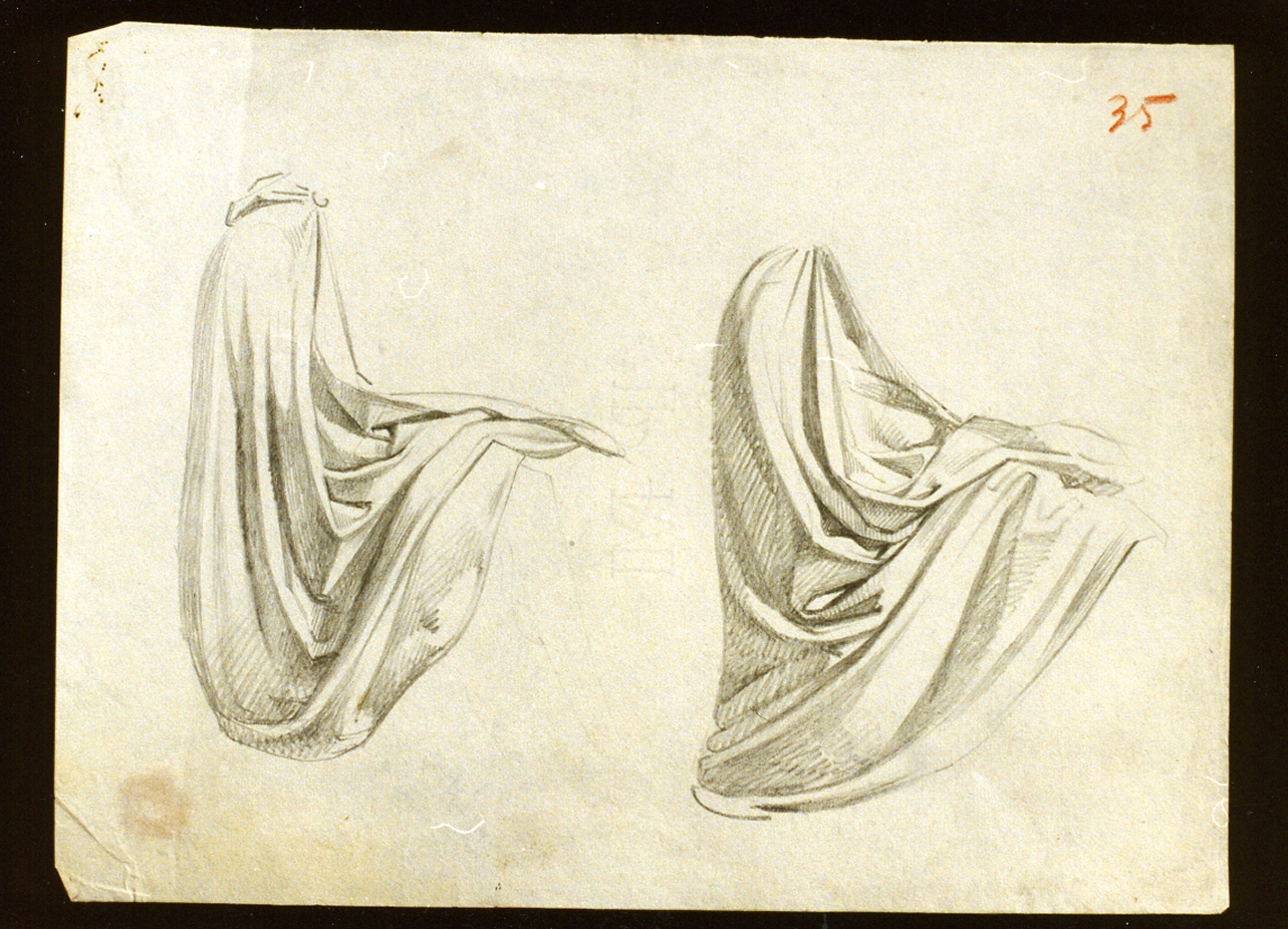 studio di panneggi (disegno) di De Vivo Tommaso (sec. XIX)