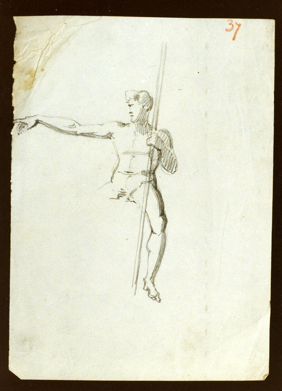 figura maschile (disegno) di De Vivo Tommaso (sec. XIX)