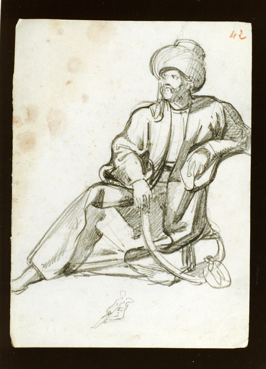 giovane orientale (disegno) di De Vivo Tommaso (sec. XIX)