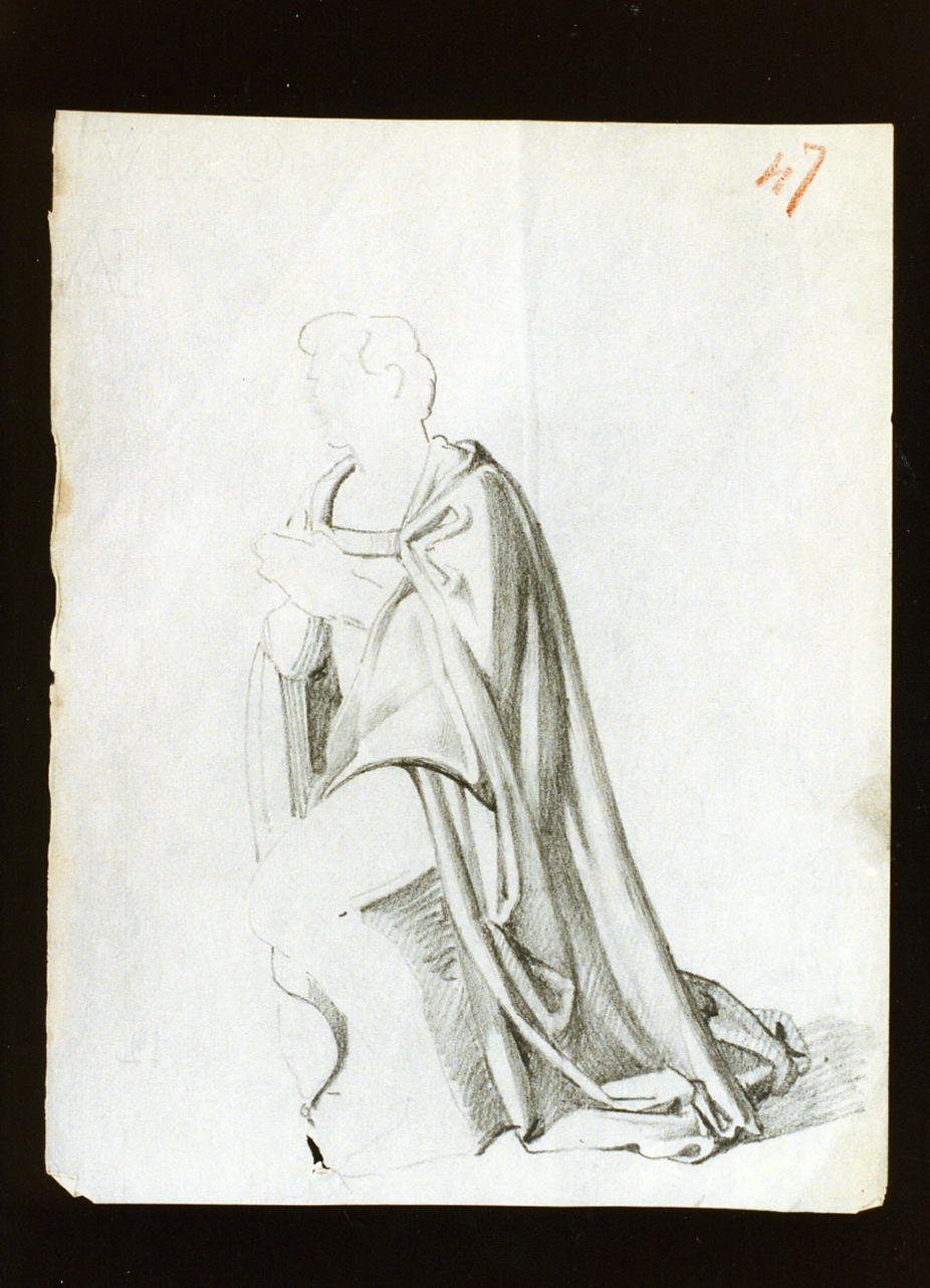 studio di panneggio (disegno) di De Vivo Tommaso (sec. XIX)