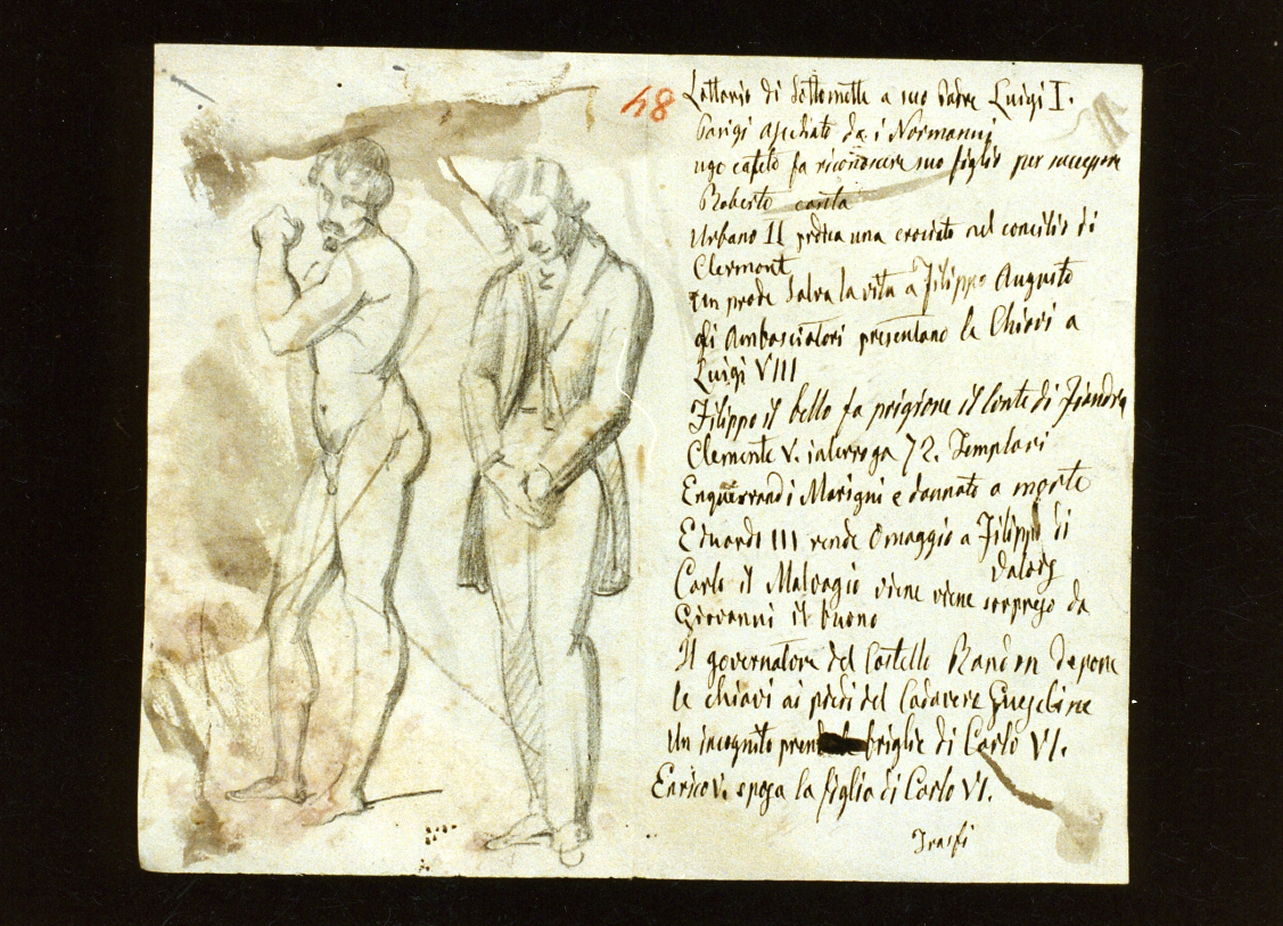 figura maschile (disegno) di De Vivo Tommaso (sec. XIX)