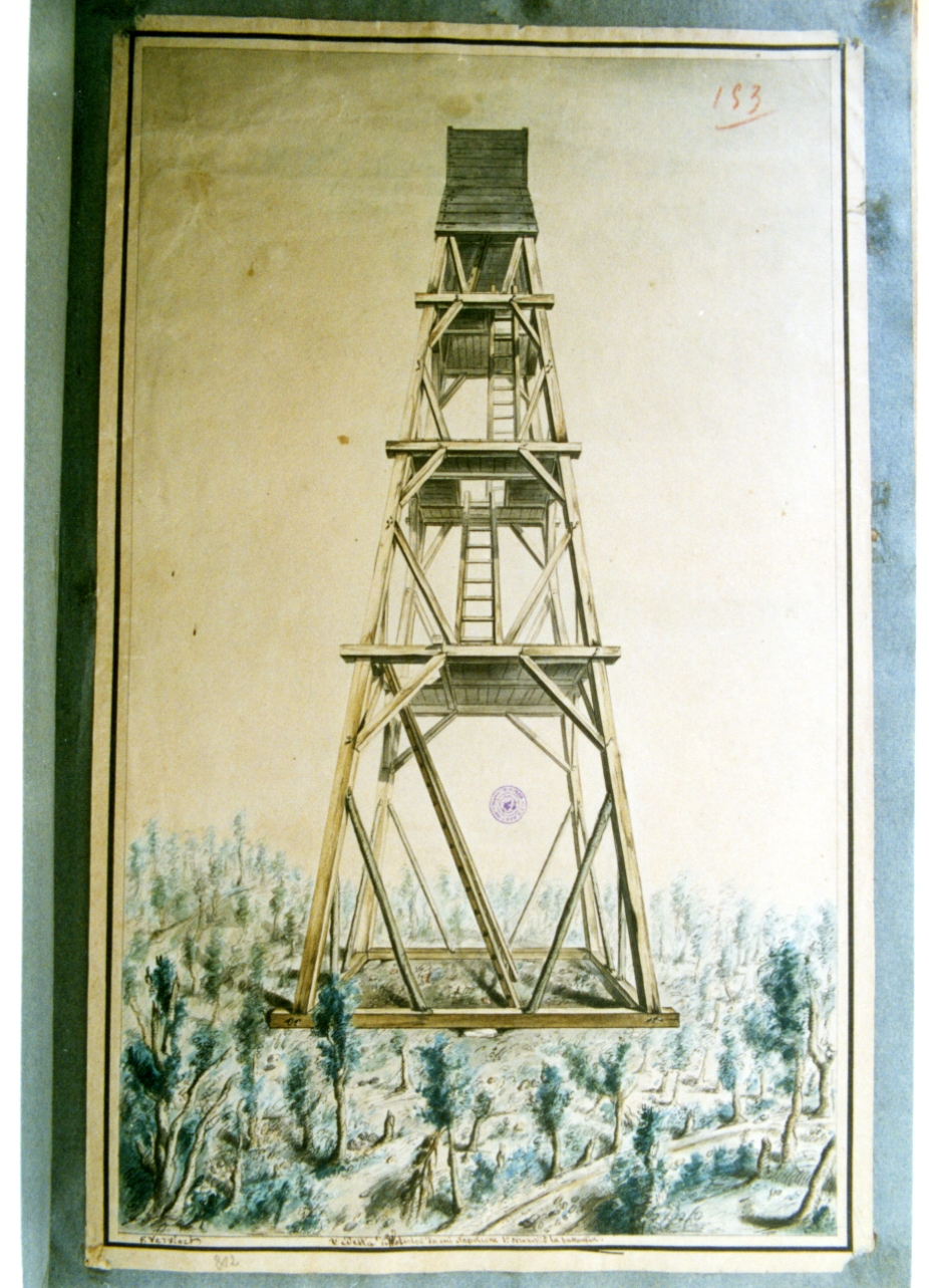 torre (disegno) di Vervloet Frans (inizio sec. XIX)