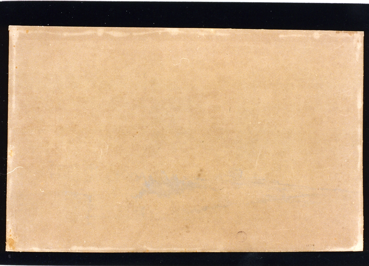 veduta di paesaggio con case (disegno) di Carelli Consalvo (sec. XIX)