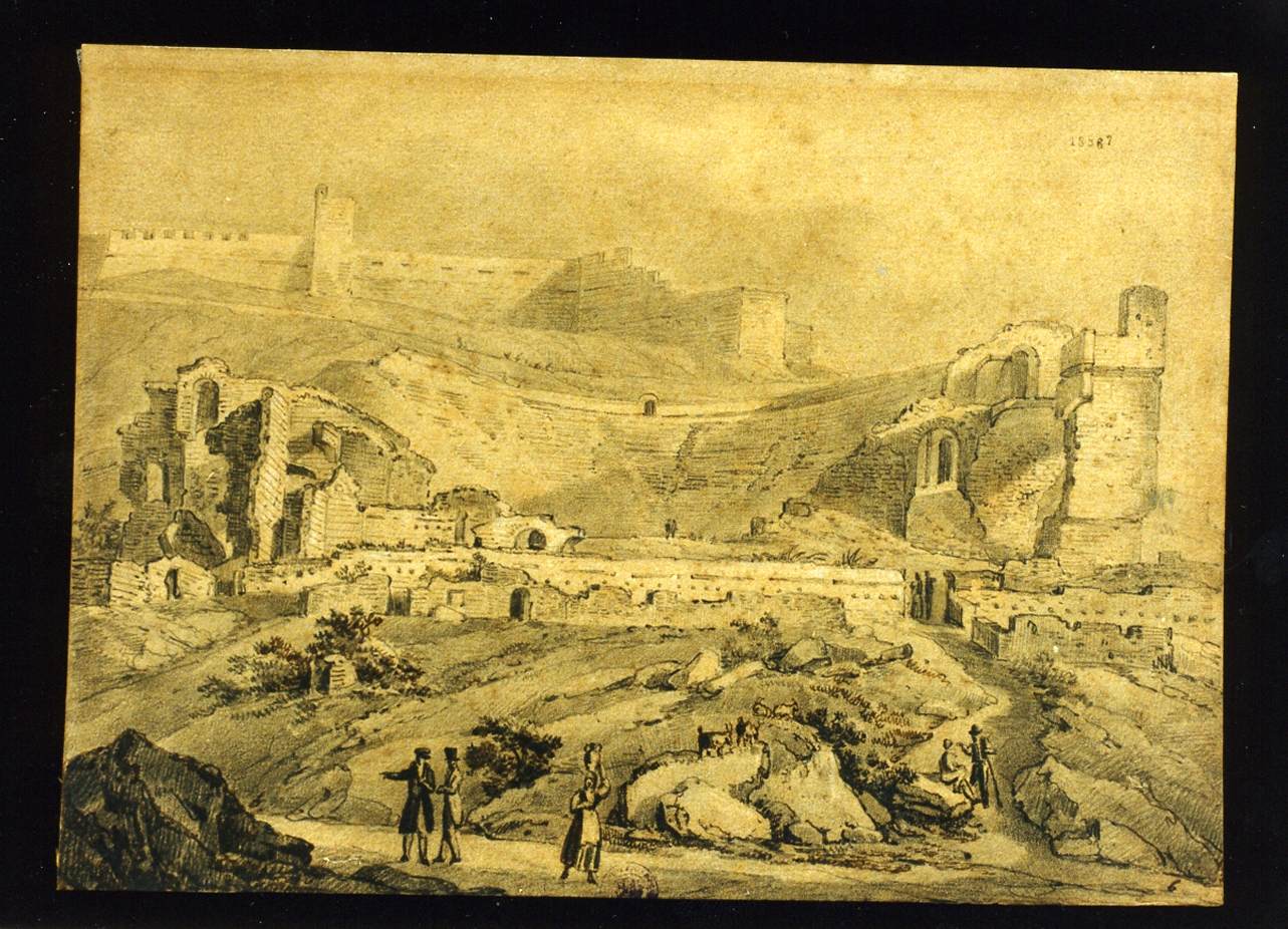 veduta (disegno) di Fergola Salvatore (sec. XIX)