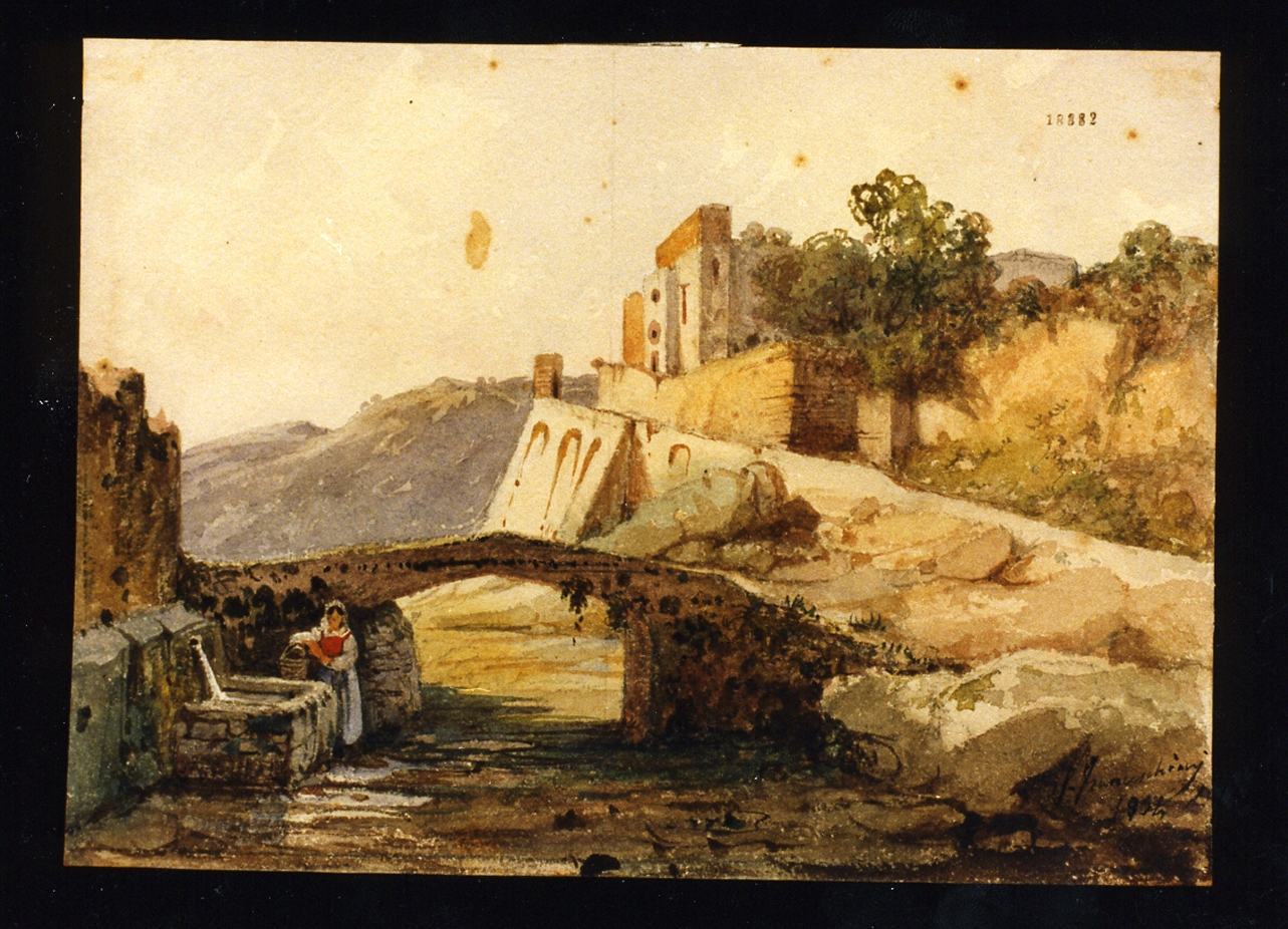 veduta agreste di Pozzuoli (disegno) di Franceschini Vincenzo (sec. XIX)