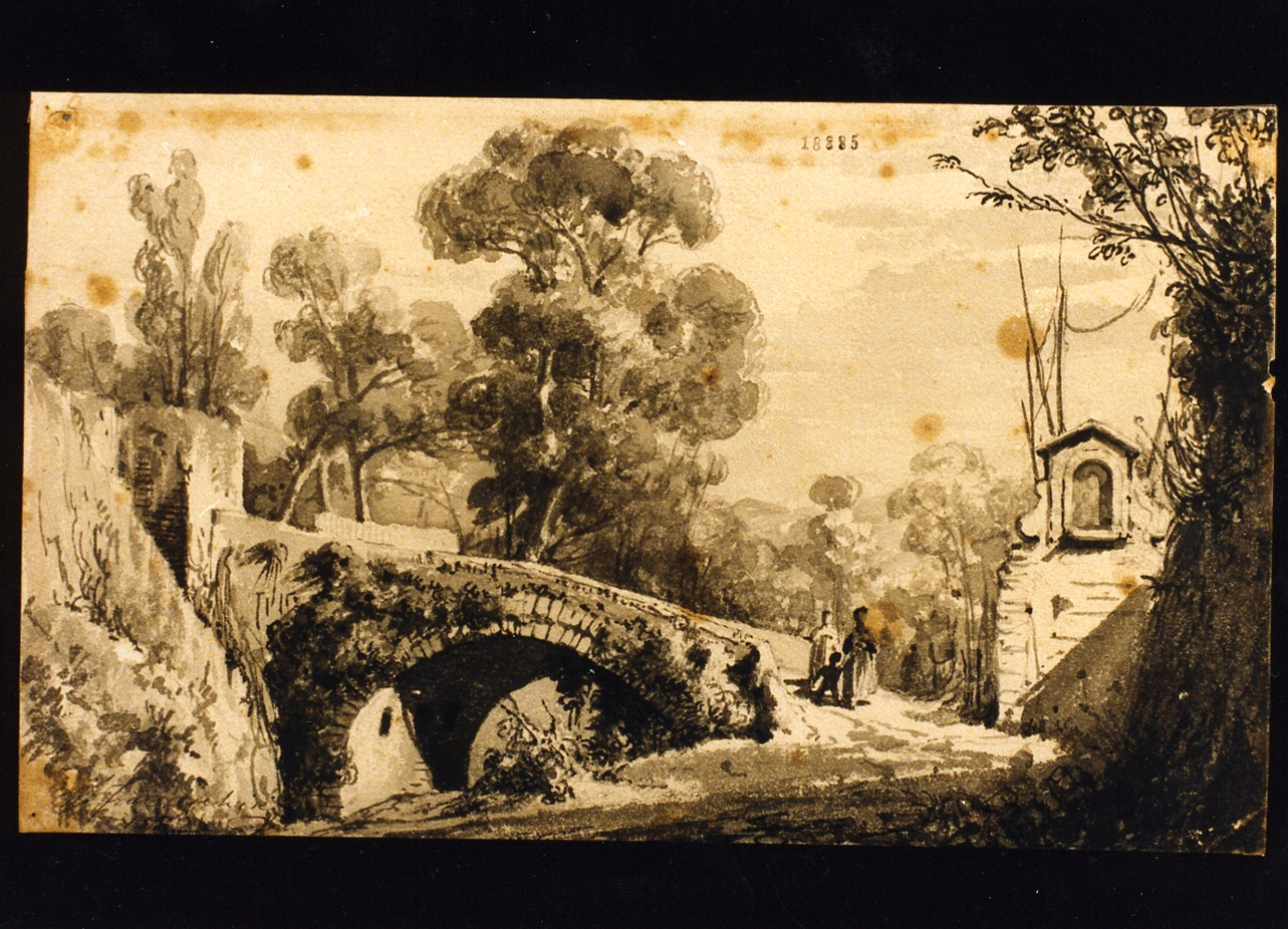 scena campestre (disegno) di Franceschini Vincenzo (sec. XIX)