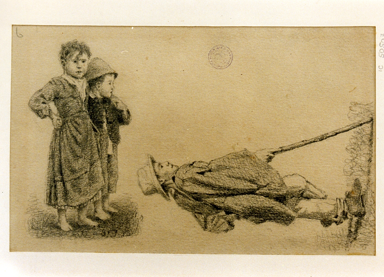 bambini (disegno) di Michetti Francesco Paolo (sec. XIX)