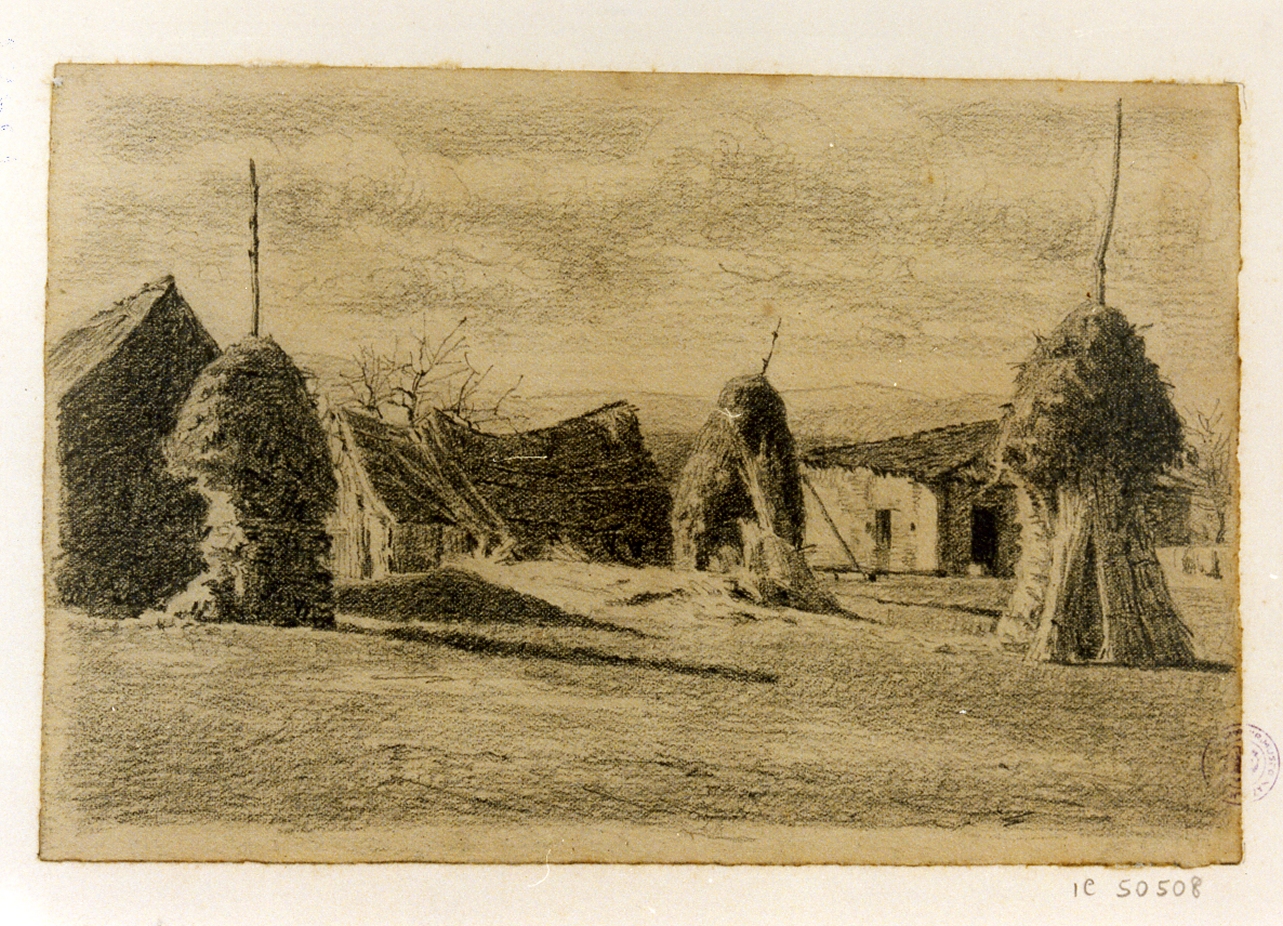 paesaggio (disegno) di Michetti Quintilio (sec. XIX)