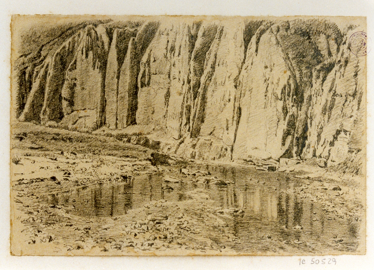 paesaggio (disegno) di Michetti Quintilio (sec. XIX)