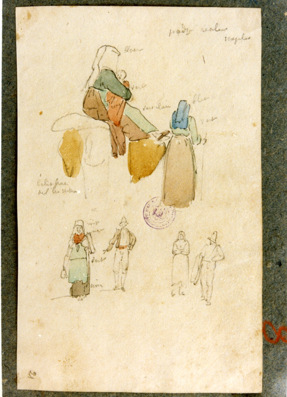 studio di contadini (disegno) di Vervloet Frans (secondo quarto sec. XIX)