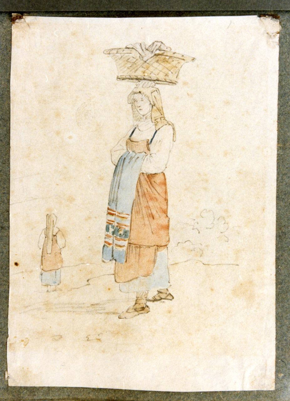 figura femminile (disegno) di Vervloet Frans (secondo quarto sec. XIX)