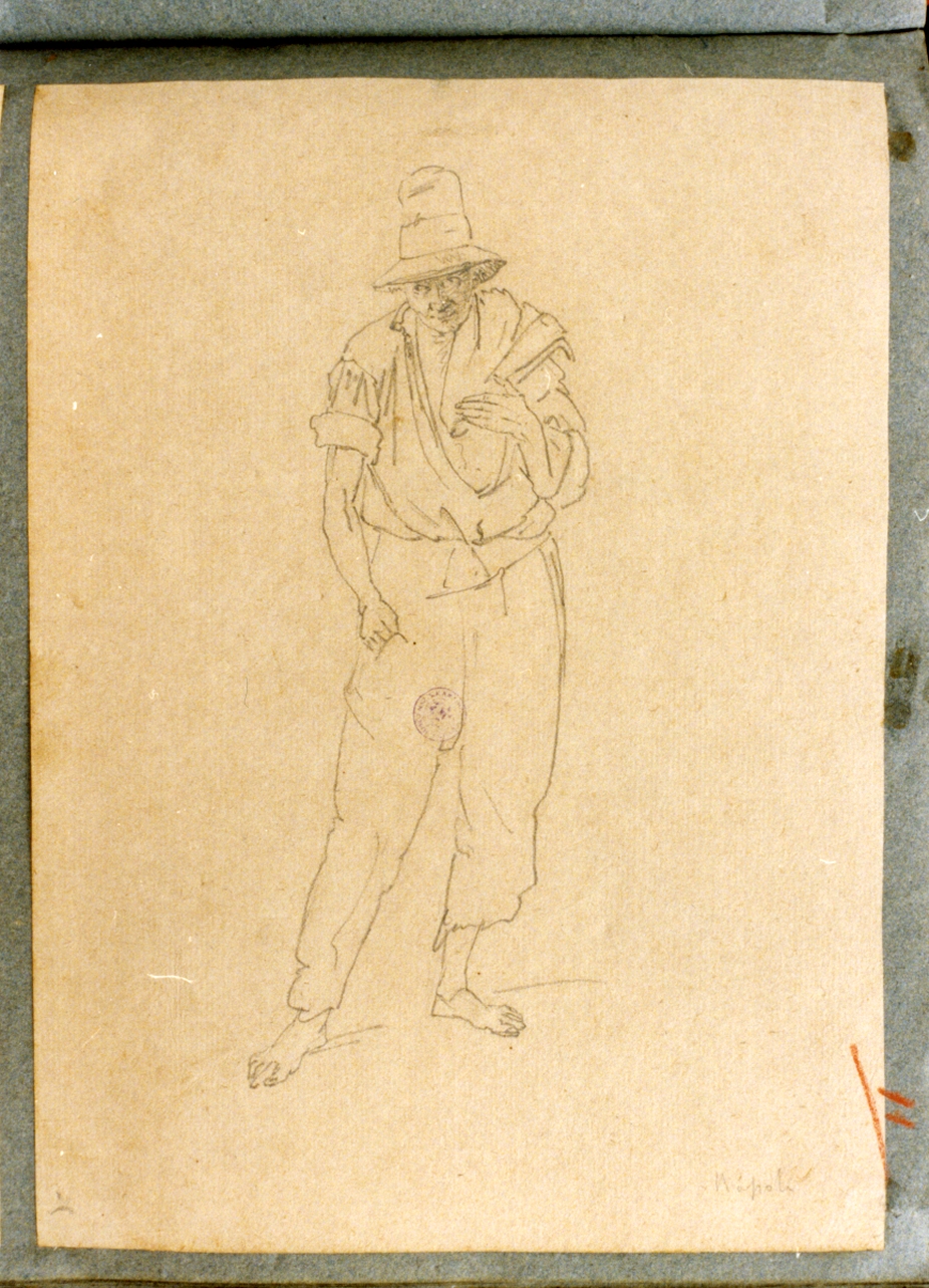 figura maschile (disegno) di Vervloet Frans (secondo quarto sec. XIX)