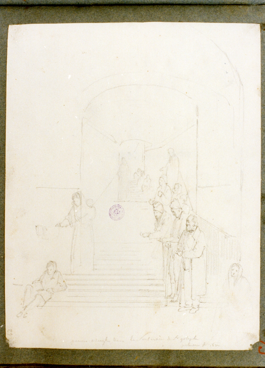 figura maschile (disegno) di Vervloet Frans (sec. XIX)