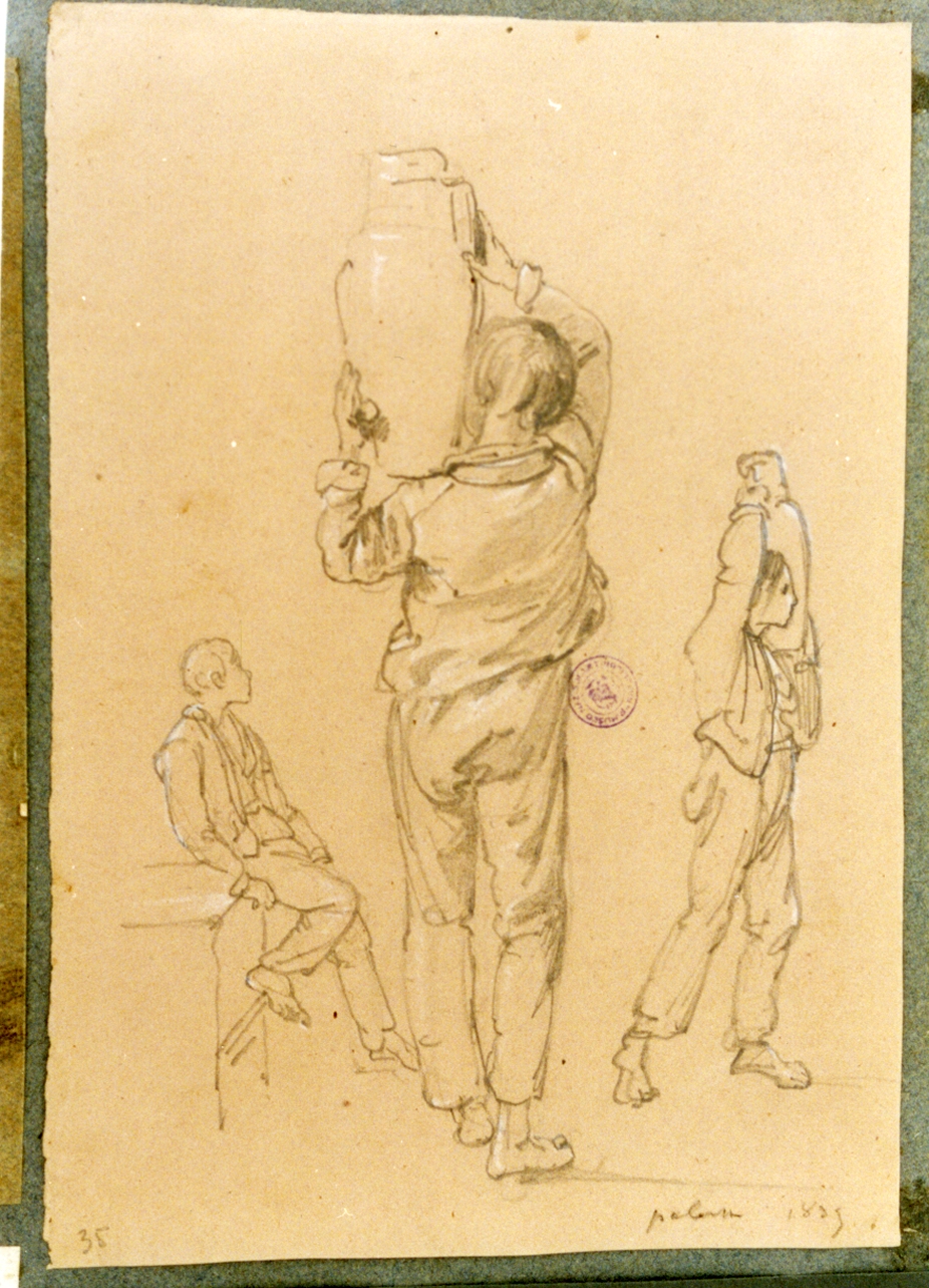 studio di bambini con giare (disegno) di Vervloet Frans (sec. XIX)
