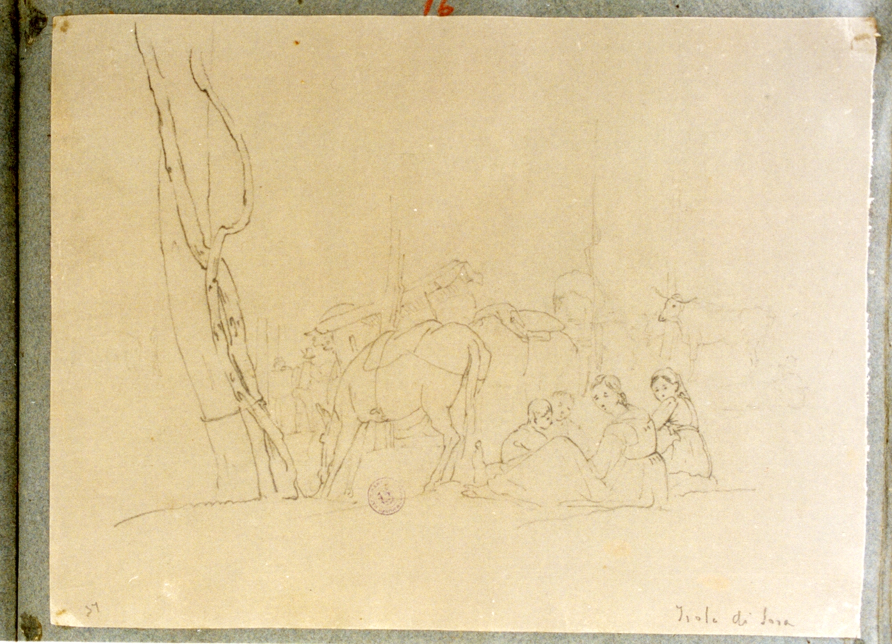 figura femminile (disegno) di Vervloet Frans (secondo quarto sec. XIX)