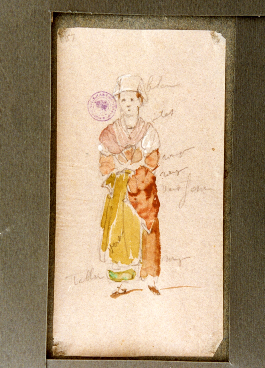 figura femminile (disegno) di Vervloet Frans (secondo quarto sec. XIX)