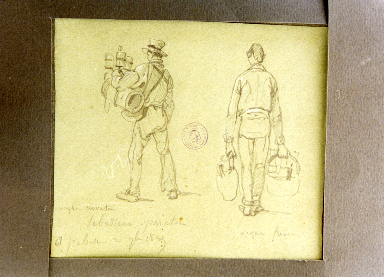 figura maschile (disegno) di Vervloet Frans (sec. XX)