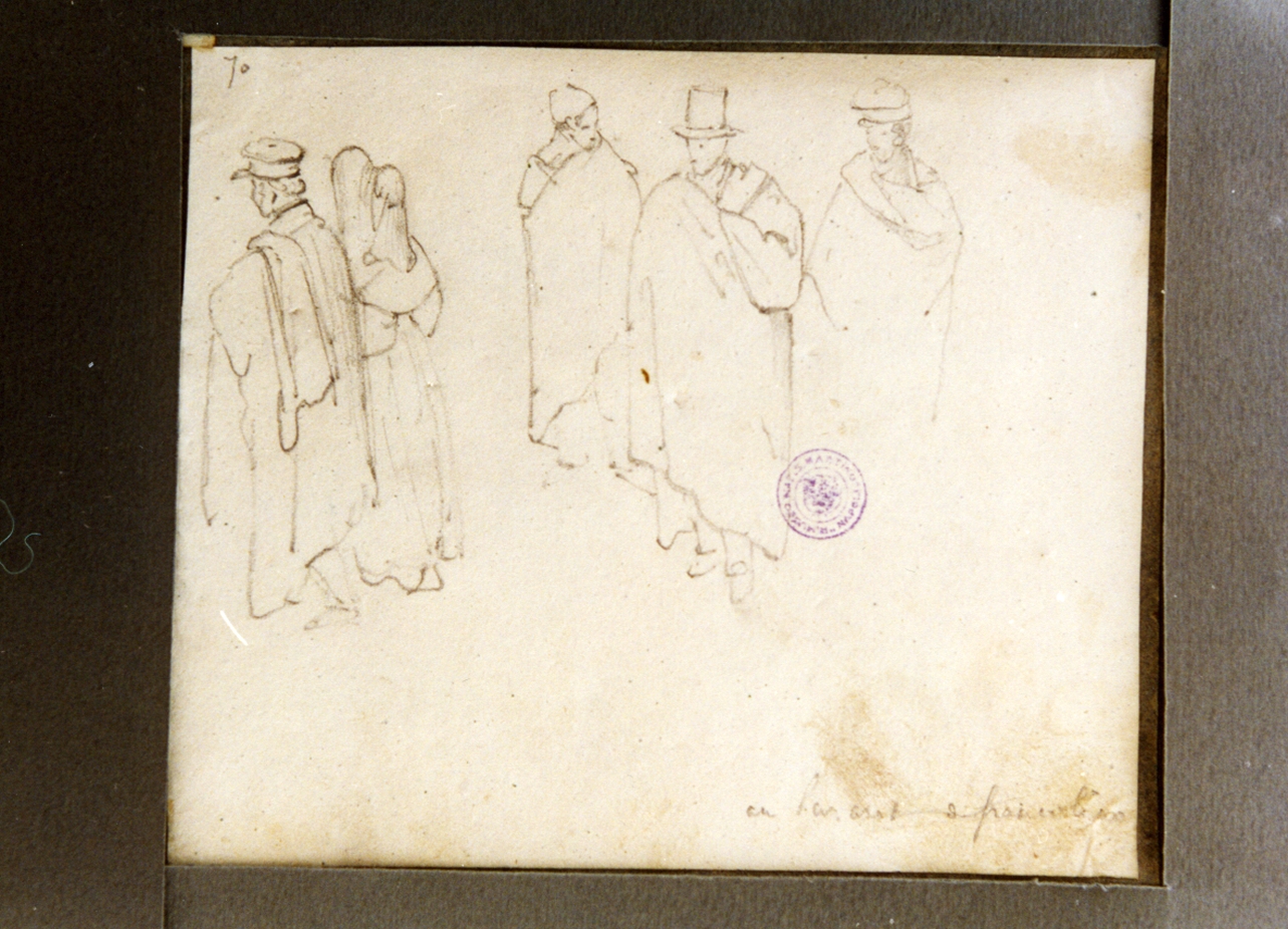 studio di figure (disegno) di Vervloet Frans (secondo quarto sec. XIX)