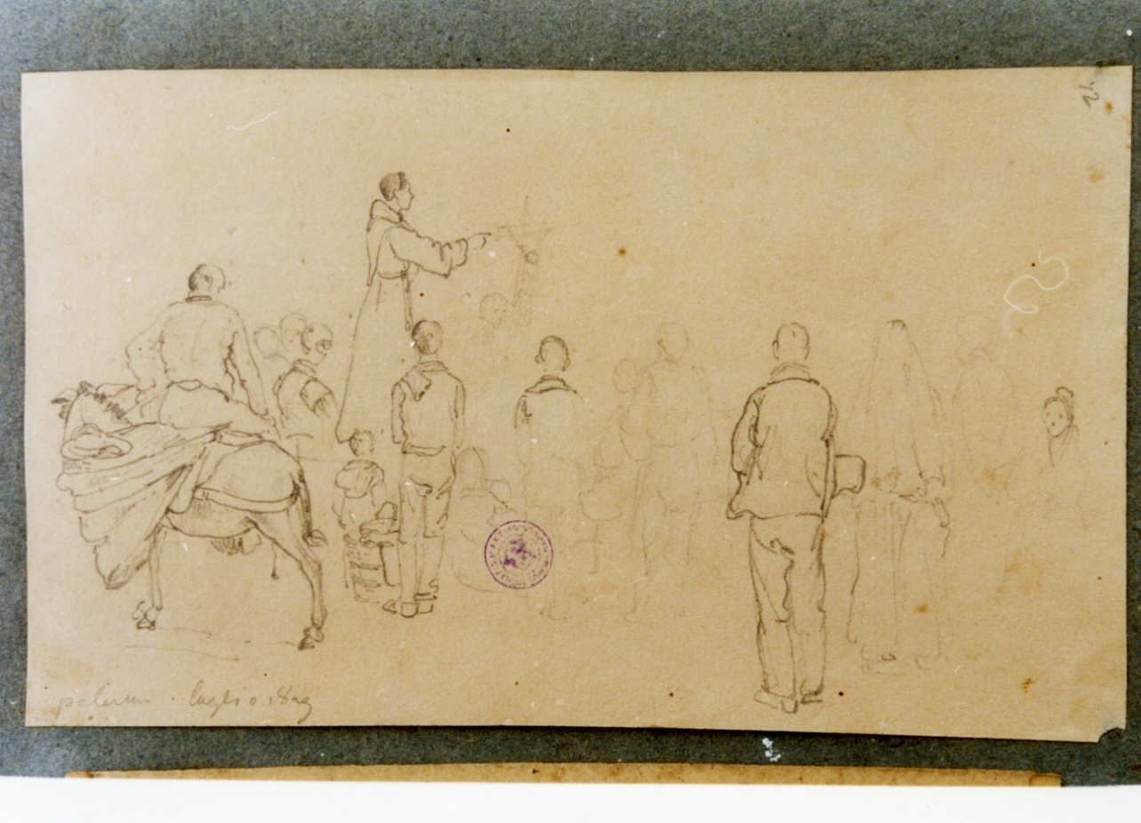 figura maschile (disegno) di Vervloet Frans (sec. XIX)