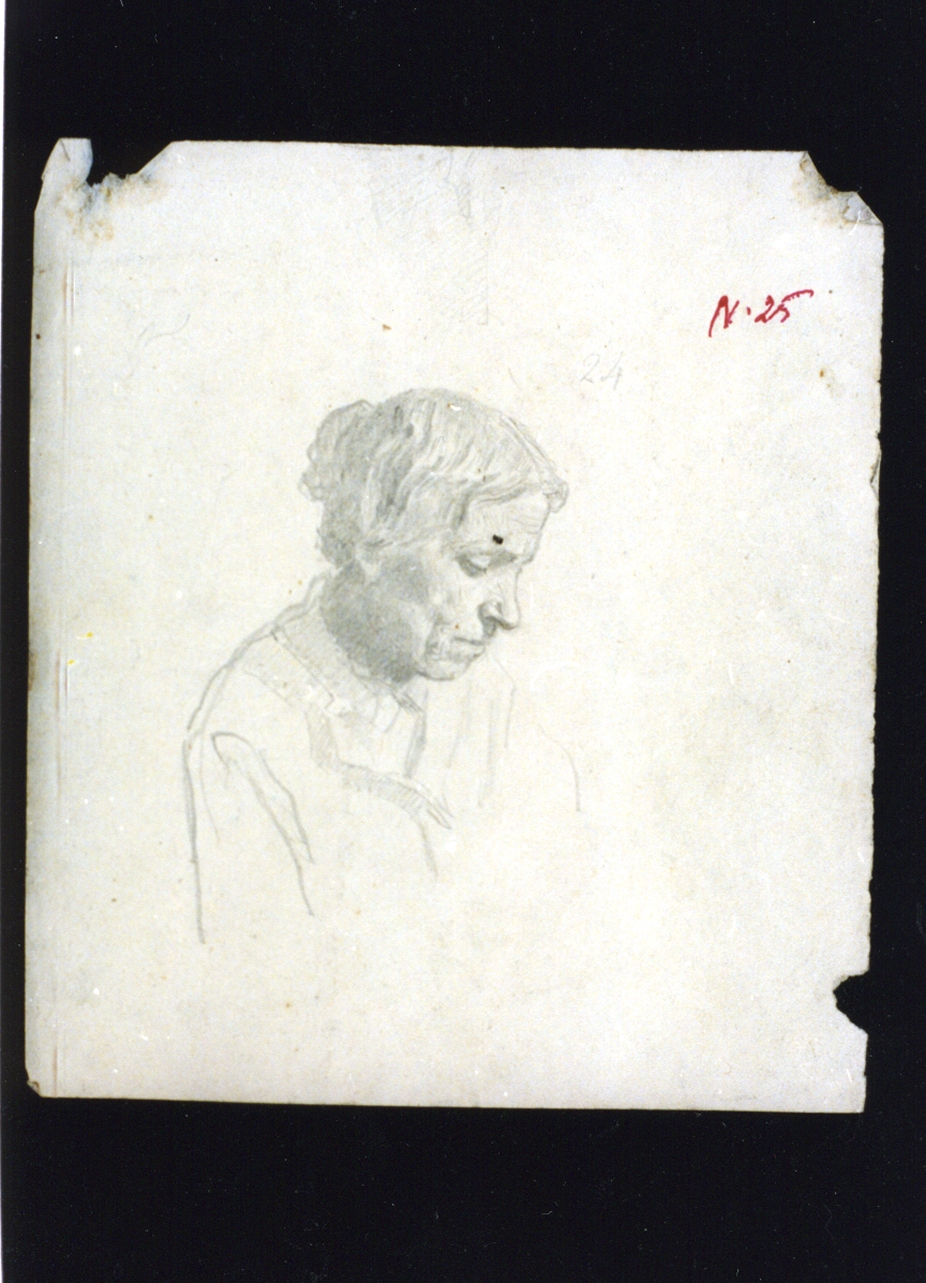 figura femminile (disegno) di Vetri Paolo (sec. XIX)