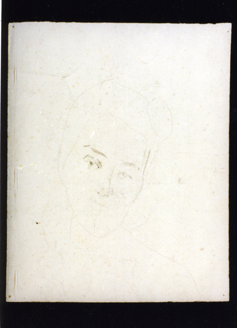 studio di volto femminile (disegno) di Vetri Paolo (sec. XIX)