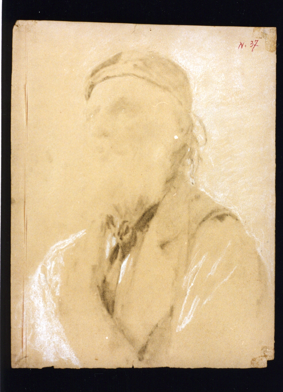 testa d'uomo (disegno) di Vetri Paolo (sec. XIX)