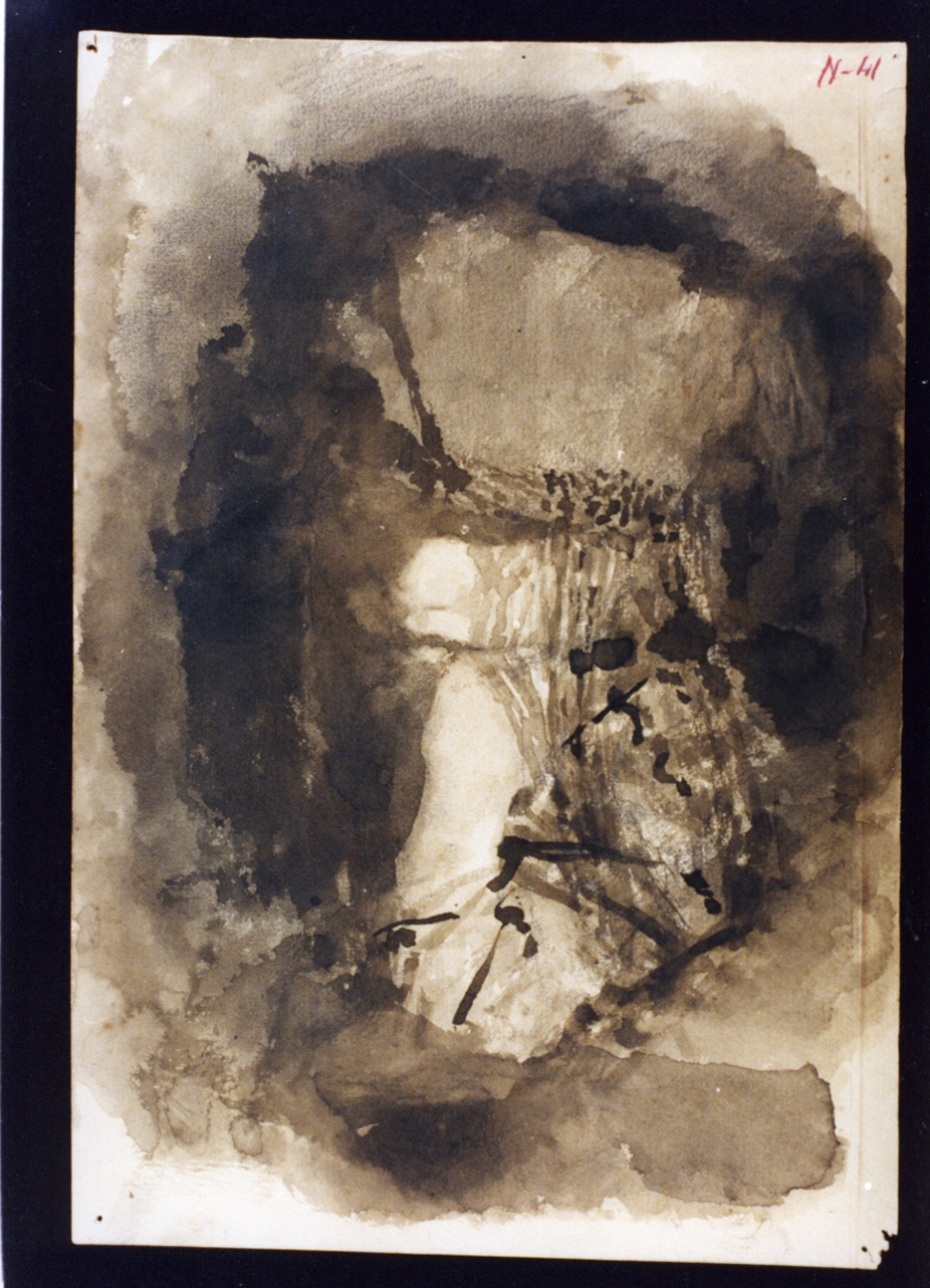 studio di una grotta (disegno) di Vetri Paolo (sec. XIX)