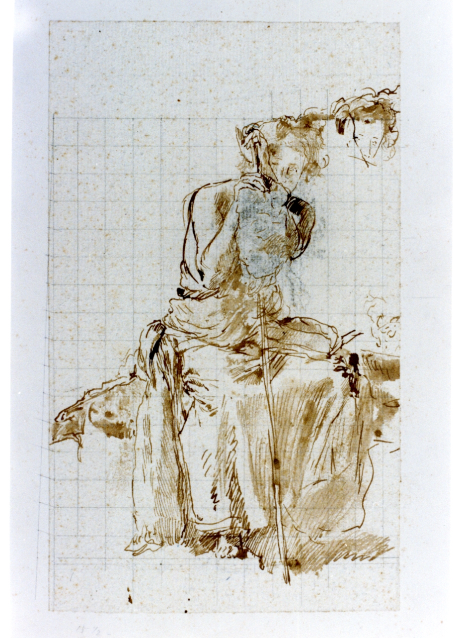 figura femminile (disegno) di Vetri Paolo (sec. XIX)