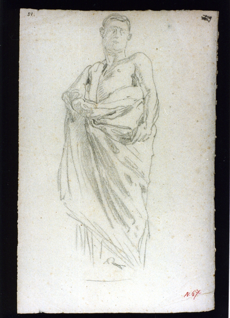 figura maschile (disegno) di Vetri Paolo (sec. XIX)