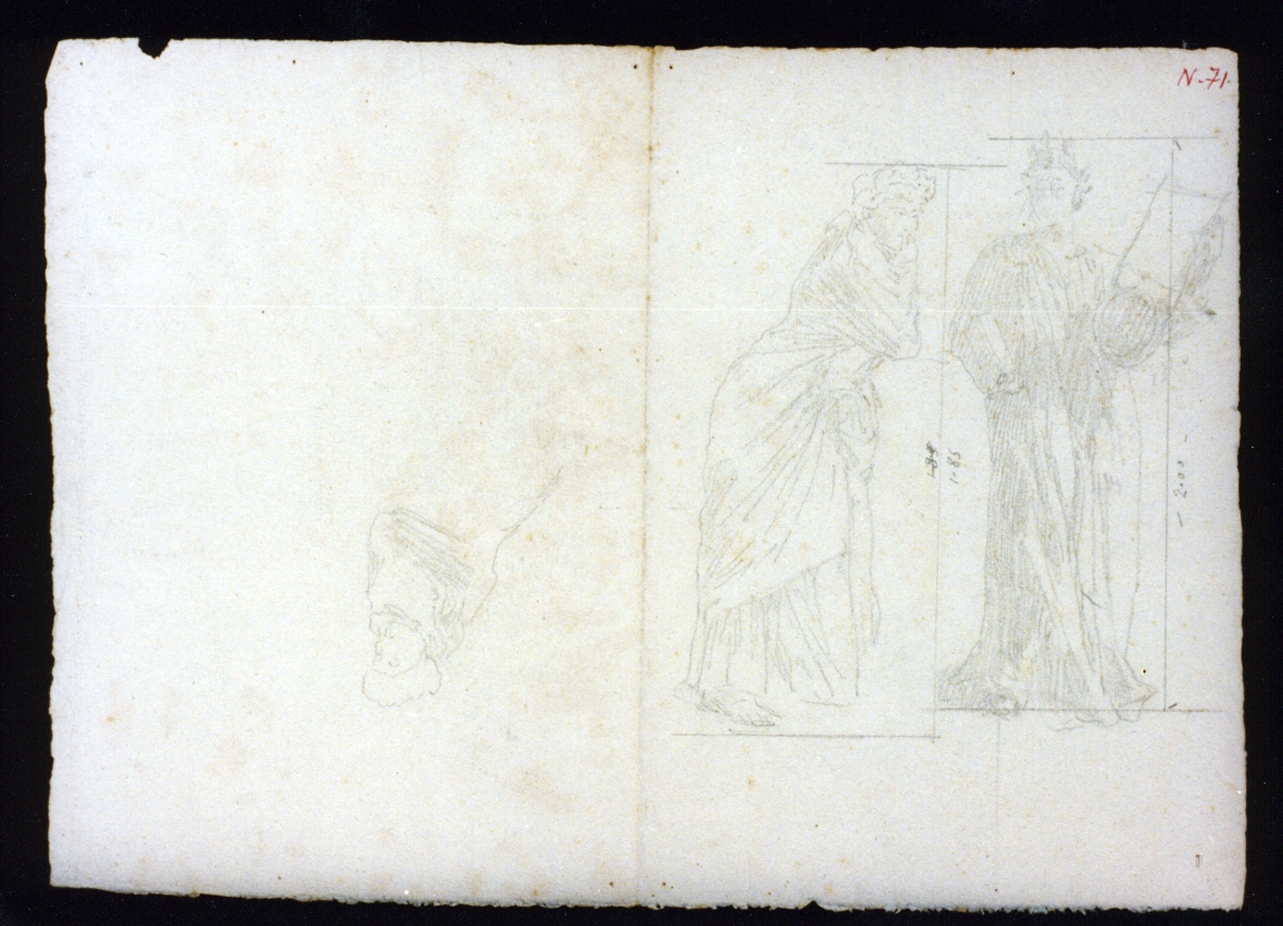 figura femminile (disegno) di Vetri Paolo (sec. XIX)