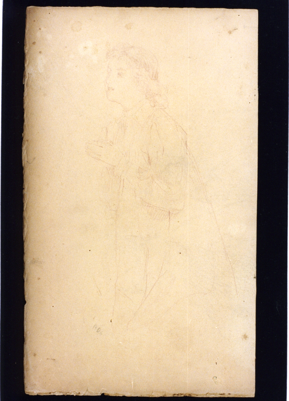 figura femminile (disegno) di Vetri Paolo (sec. XX)