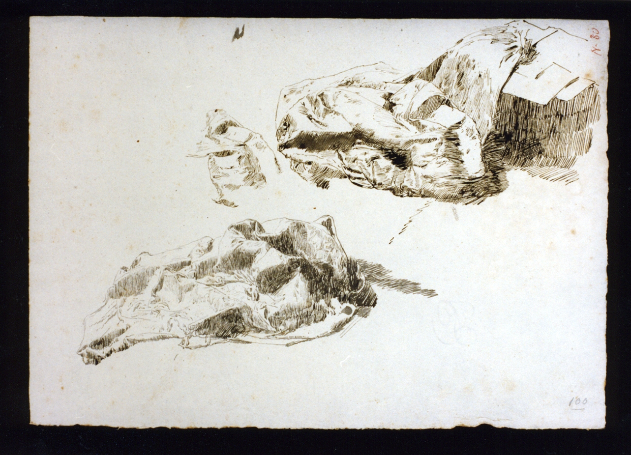 studio di panneggi (disegno) di Vetri Paolo (sec. XIX)