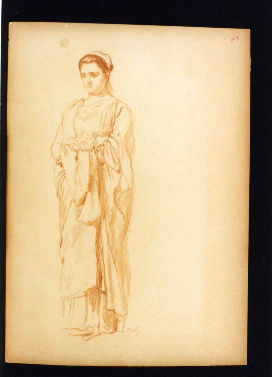figura femminile (disegno) di Vetri Paolo (secc. XIX/ XX)