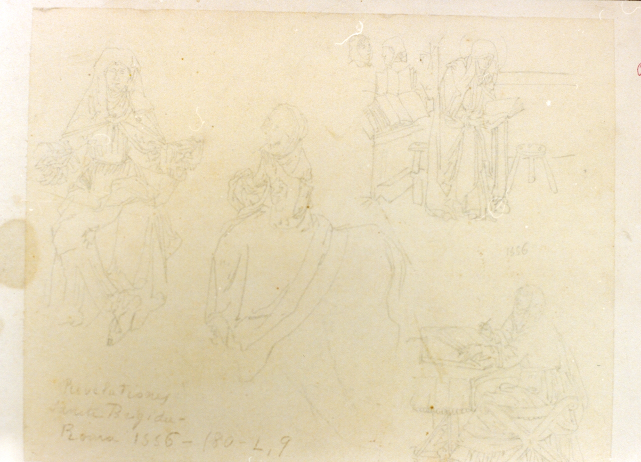 storie di Santa Brigida (disegno) di Vetri Paolo (secc. XIX/ XX)