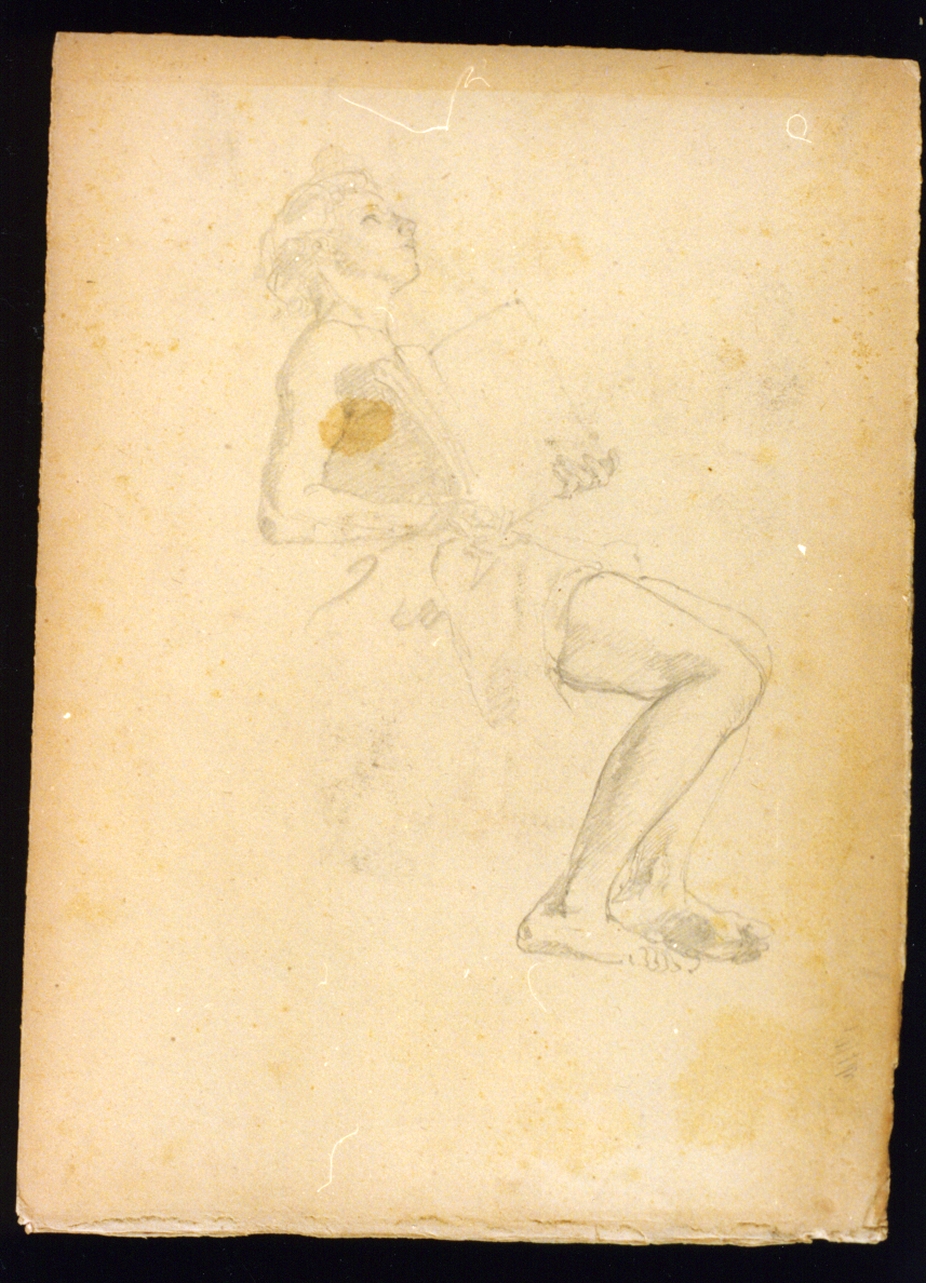 figura maschile (disegno) di Vetri Paolo (secc. XIX/ XX)