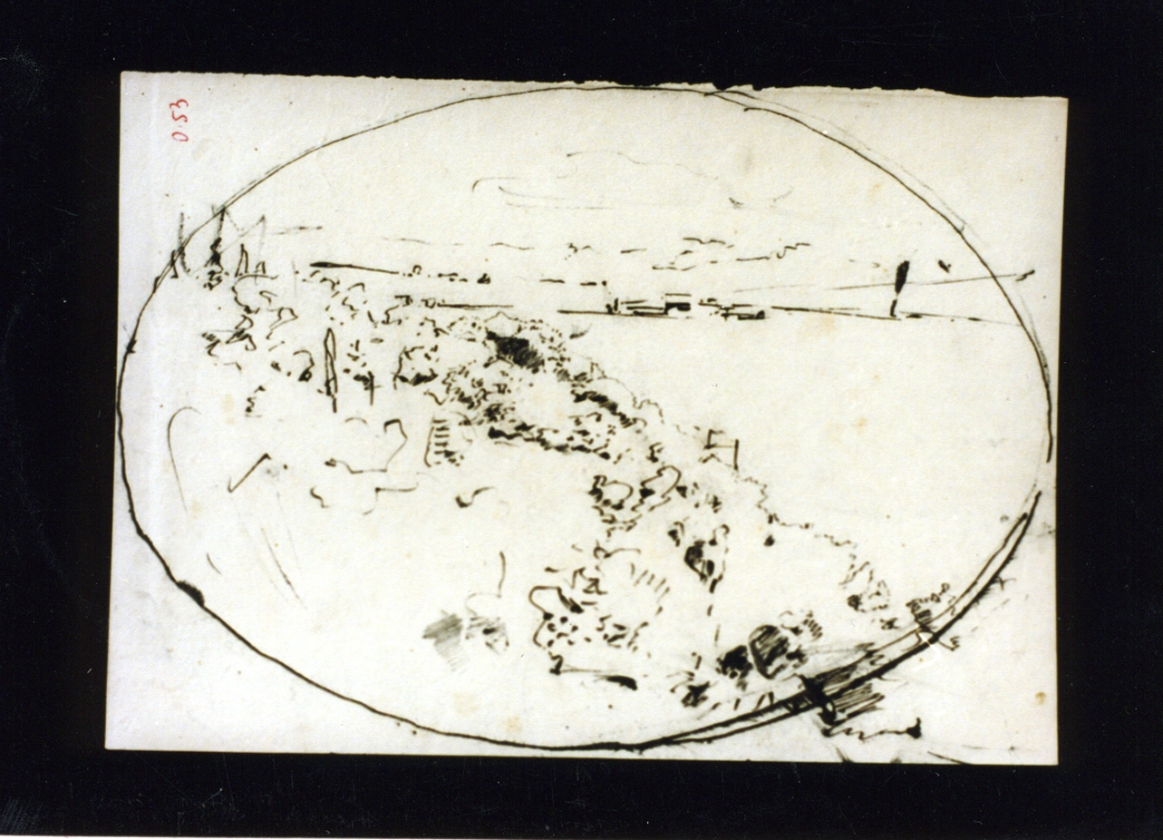 paesaggio (disegno) di Vetri Paolo (sec. XIX)