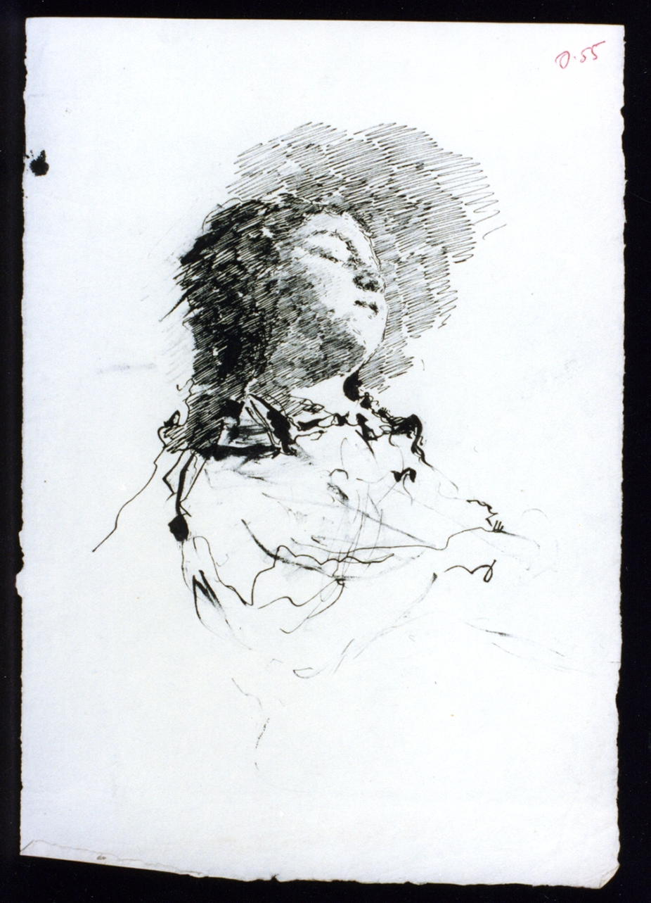 ritratto di donna (disegno) di Vetri Paolo (sec. XIX)