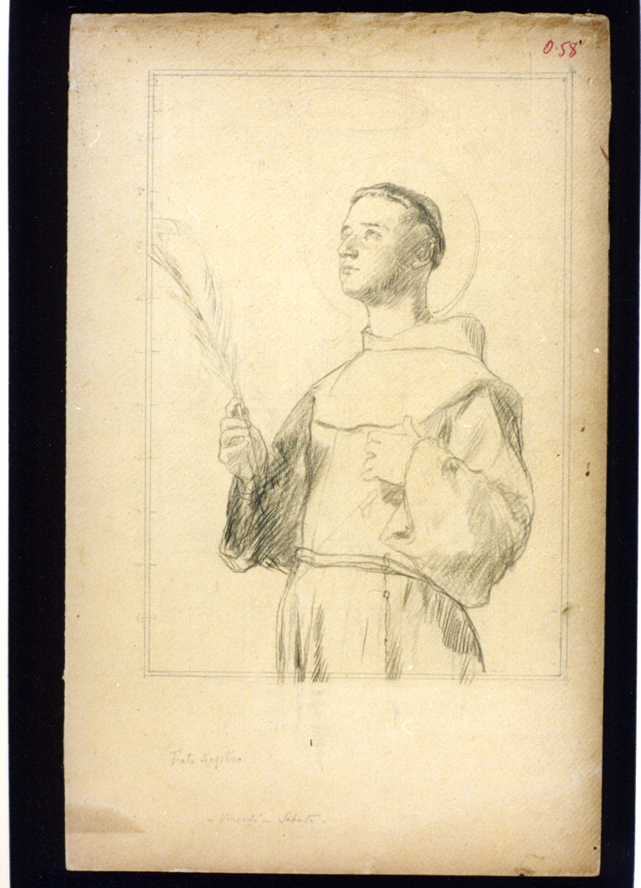 figura maschile (disegno) di Vetri Paolo (secc. XIX/ XX)