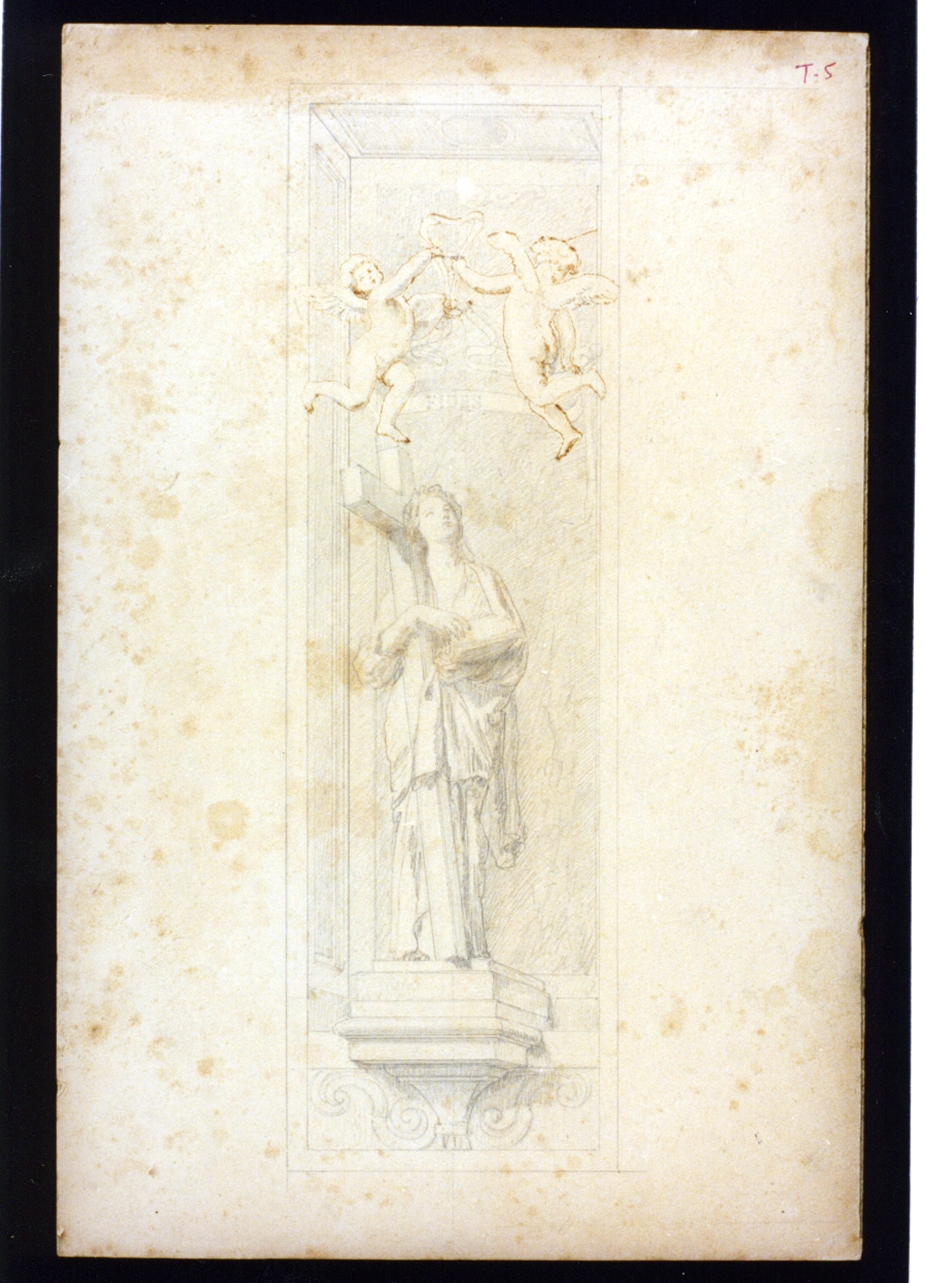 figura femminile (disegno) di Vetri Paolo (sec. XX)