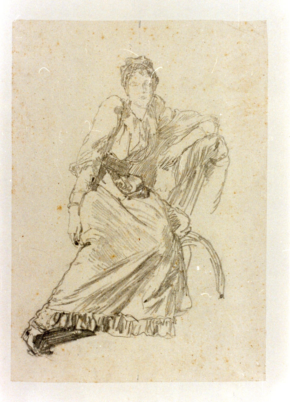 figura femminile (disegno) di Vetri Paolo (secc. XIX/ XX)