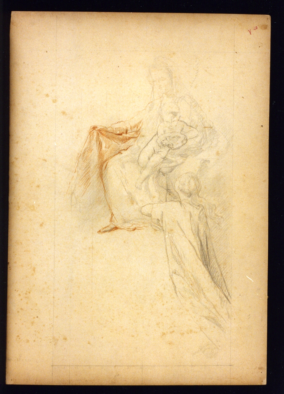 madonna con bambino (disegno) di Vetri Paolo (secc. XIX/ XX)
