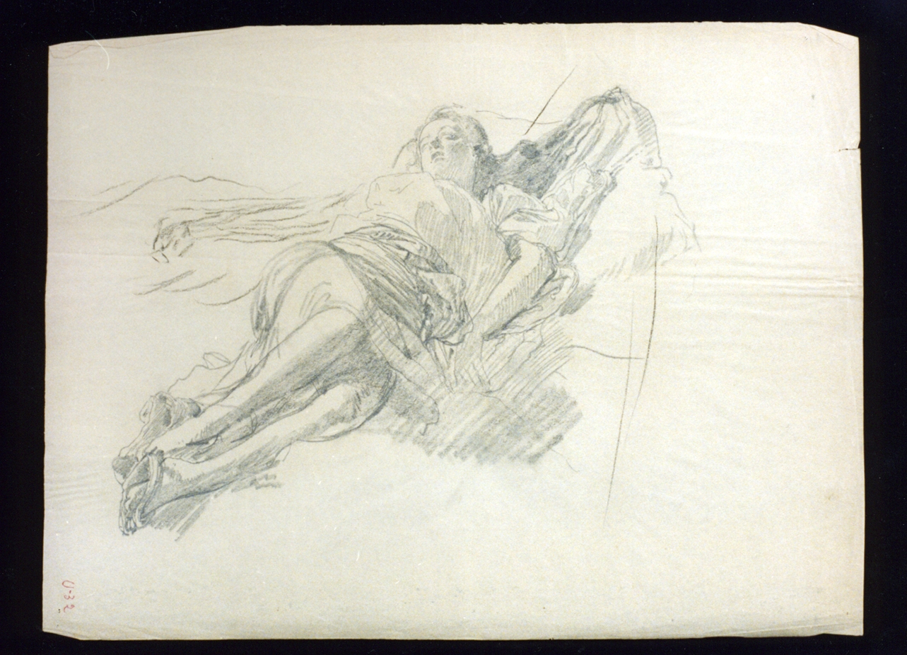 figura femminile (disegno) di Vetri Paolo (secc. XIX/ XX)